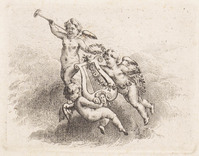 KG 01242
<br/>
Vignetten en initialen uit "Poësies diverses" door Frederik de Grote (30 bladen)
<br/>
<em>Schmidt, Georg Friedrich (1712-1775)</em>